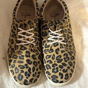 Monkey Feet size 11 / 42 Leather Leopard Sneakers